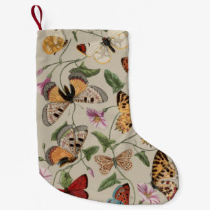 Butterfly Moth Nature Collection Drawing Small Christmas Stocking