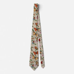 Butterfly Moth Nature Collection Drawing Tie