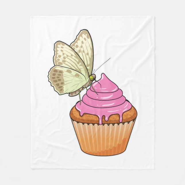 Butterfly Muffin Fleece Blanket (Front)