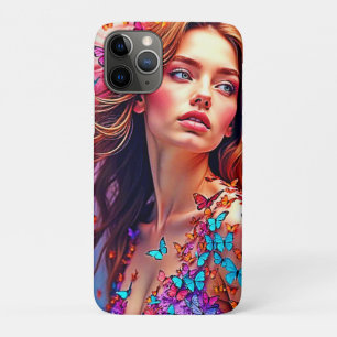 Butterfly Muse Portrait Art T-Shirt iPhone 11 Pro Case