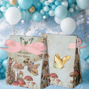 Butterfly Mushroom Woodland Nature Baby Shower Favor Box