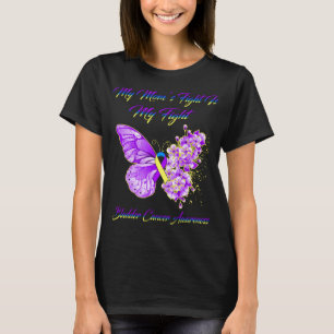 Butterfly My Mom’s Fight Is My Fight Bladder Cance T-Shirt