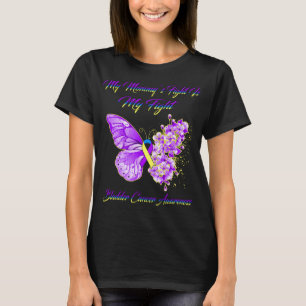 Butterfly My Mommy’s Fight Is My Fight Bladder  T-Shirt