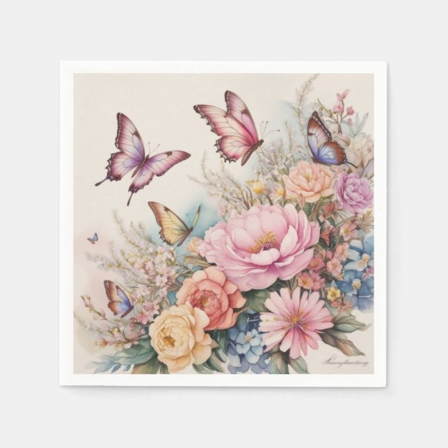 Butterfly  napkin (Front)