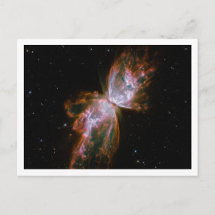 Butterfly Nebula White Border Postcard