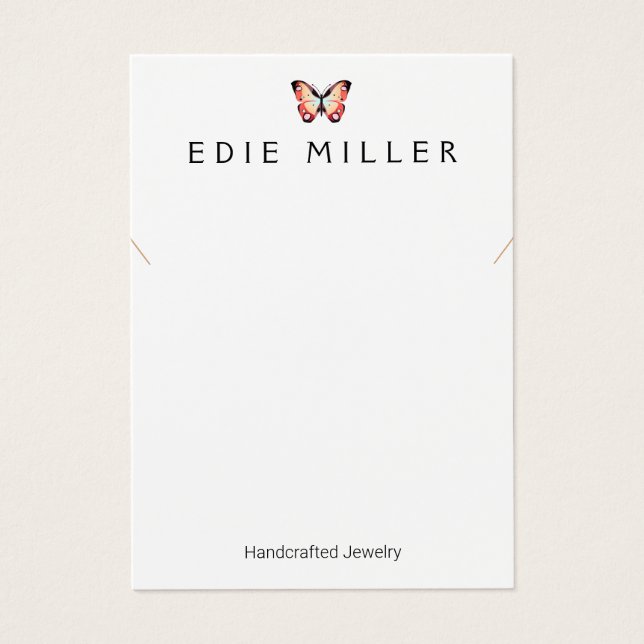 Butterfly Necklace Bracelet Display Card (Front)