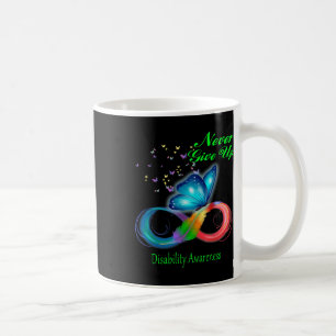 Butterfly Never Give Up Disability Awareness _1  Coffee Mug