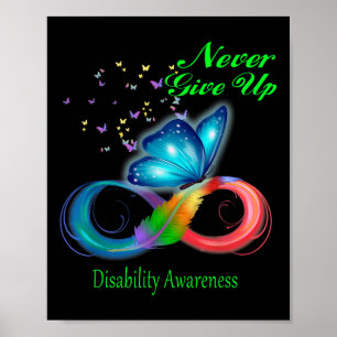 Butterfly Never Give Up Disability Awareness _1  Poster