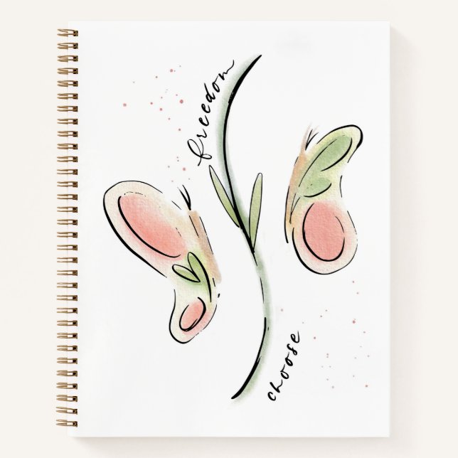 Butterfly Notebook | Choose Freedom Wisdom (Front)