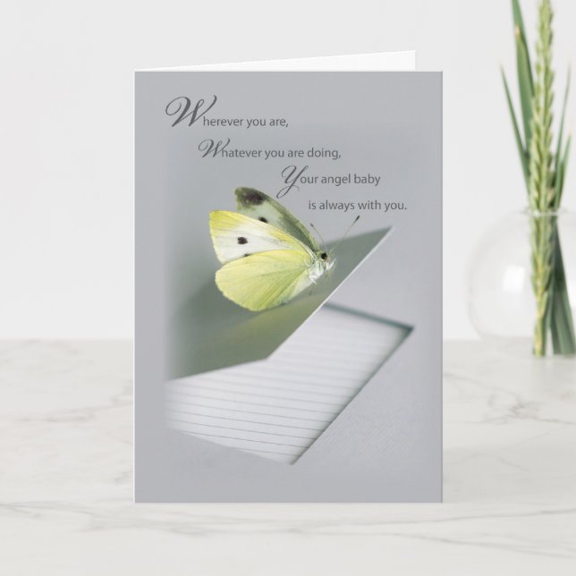 Butterfly Notebook Infant Death Support Card (Front)