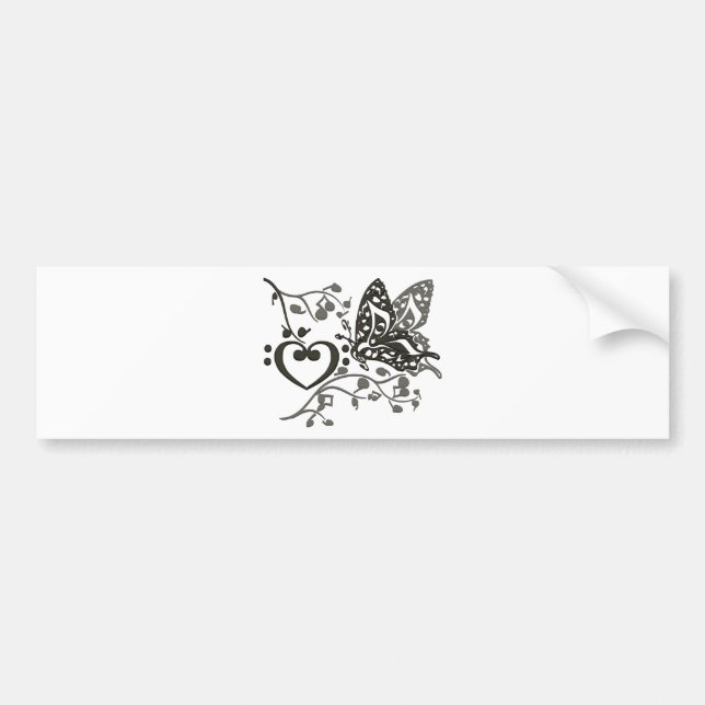 Butterfly_Notes Bumper Sticker (Front)