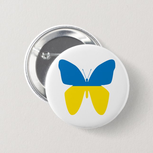 Butterfly of Ukraine 2 Inch Round Button (Front & Back)