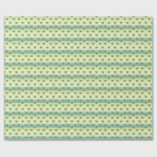 Butterfly Ombre Animal Nature Green Yellow  Wrapping Paper