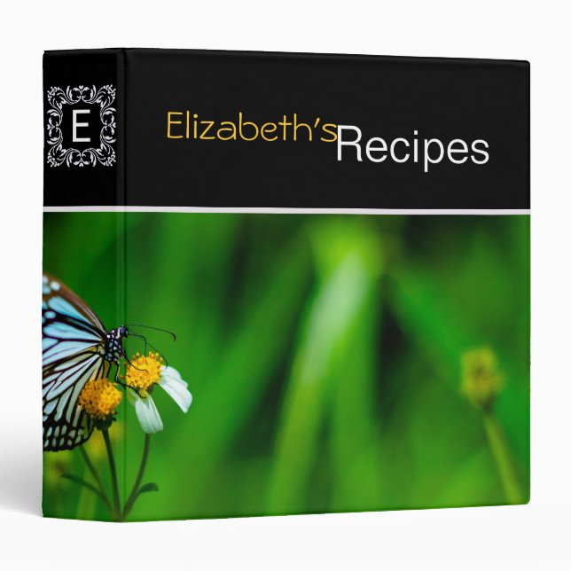 Butterfly on a flower binder (Front/Spine)