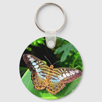 Butterfly on a Leaf Keychain