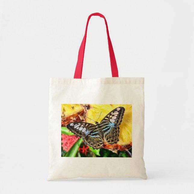 Butterfly on a Pineapple Tote Bag (Front)