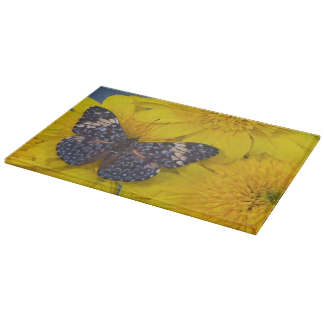 Butterfly on a Yellow Flower Cutting Board (Corner)