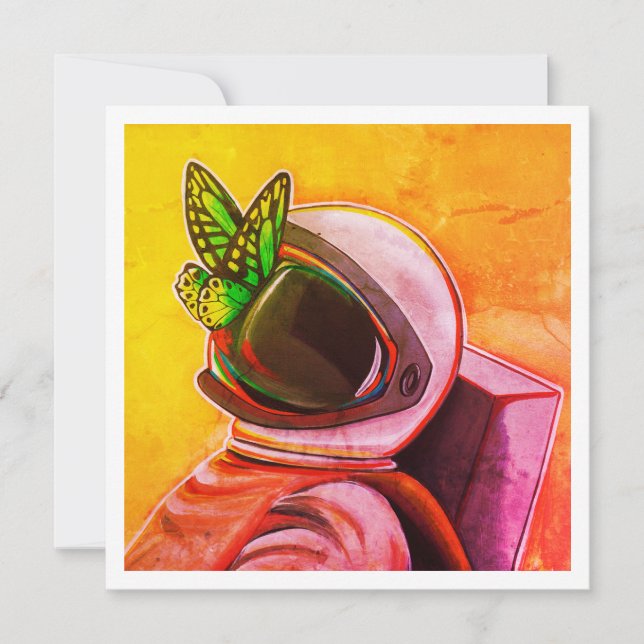 Butterfly on Astronaut - Mini Print (Front)