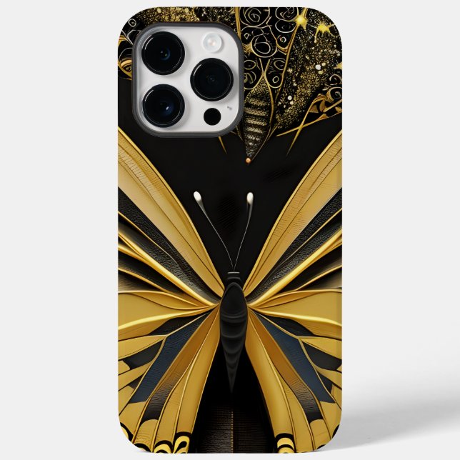 Butterfly on Black Case-Mate iPhone Case (Back)