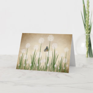 Butterfly On Dandelion Card