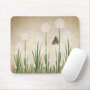 Butterfly On Dandelion Mouse Pad