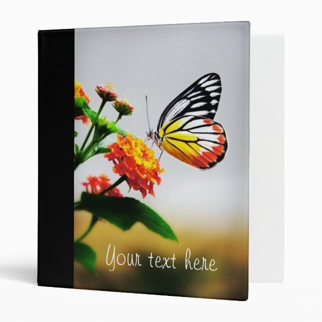 Butterfly on flower Binder (Front/Inside)