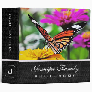 Butterfly on Flower Family Photo Books #3 Binder