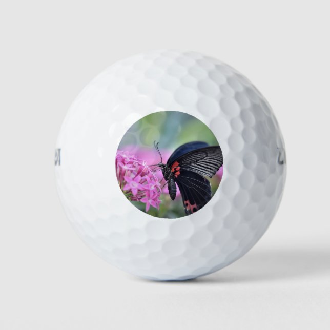 Butterfly on flower golf balls (Front)