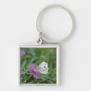 Butterfly on flower keychain
