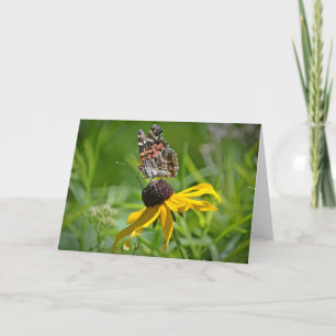 Butterfly On Flower Notecard