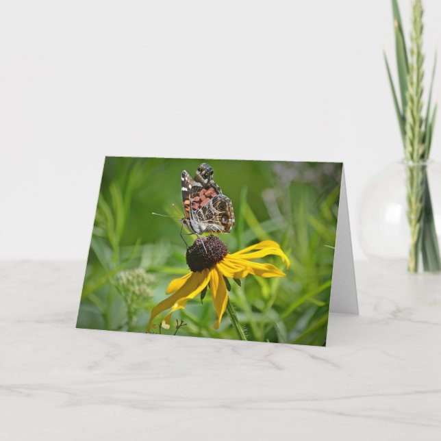Butterfly On Flower Notecard (Front)