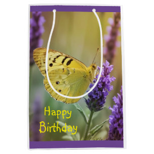 Butterfly on Lavender Medium Gift Bag