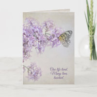 Butterfly on Lilac Flower Sympathy  