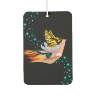 Butterfly on Lotus Bloom Air Freshener