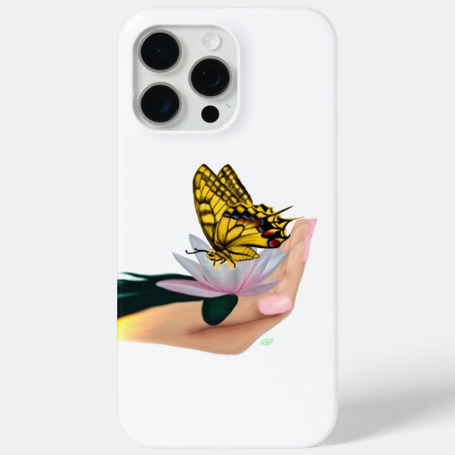 Butterfly on Lotus Bloom Case-Mate iPhone Case (Back)