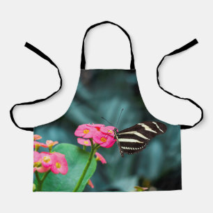 Butterfly on Pink Flower Photography Apron