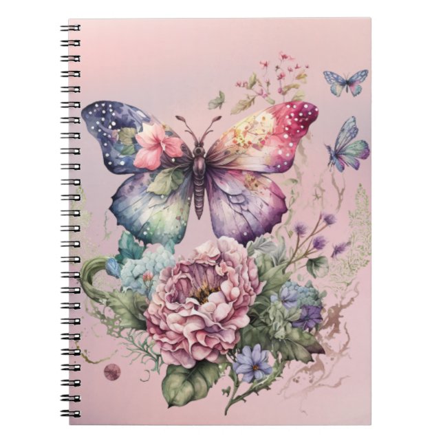 Butterfly on Pink Notebook (Front)
