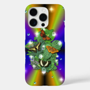 Butterfly on purple yellow Rainbow iPhone 16 Pro Case
