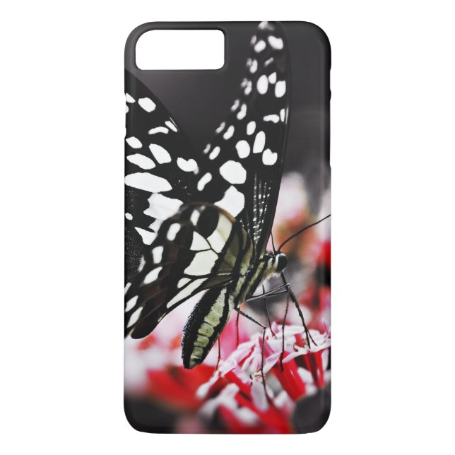 Butterfly on Red Flower Case-Mate iPhone Case (Back)