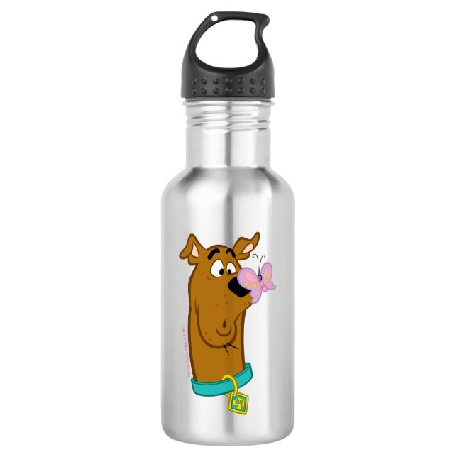 Butterfly On Scooby-Doo's Nose 532 Ml Water Bottle (Front)