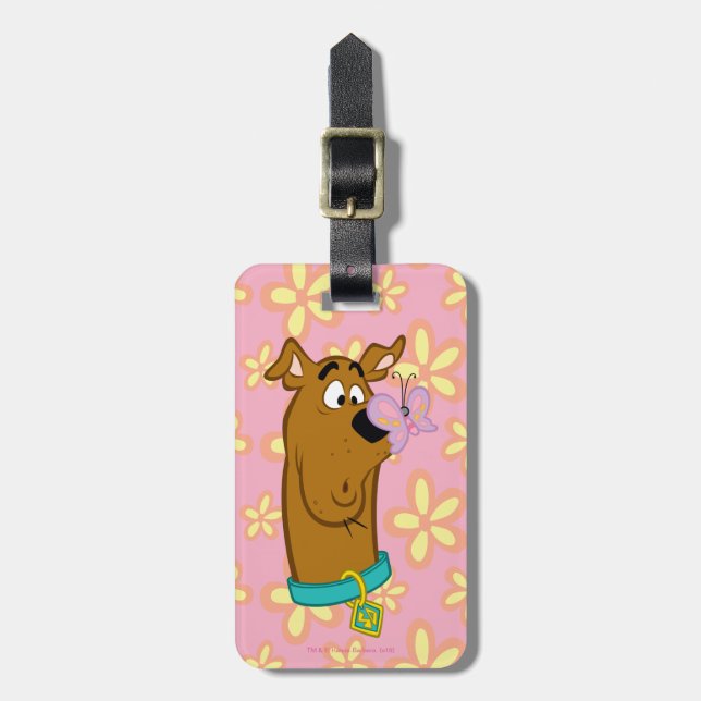 Butterfly On Scooby-Doo's Nose Luggage Tag (Front Vertical)