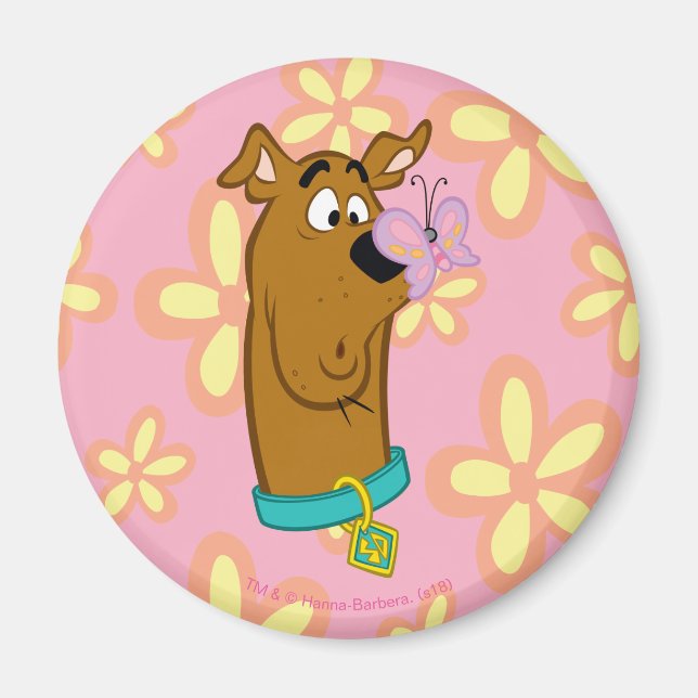 Butterfly On Scooby-Doo's Nose Magnet (Front)