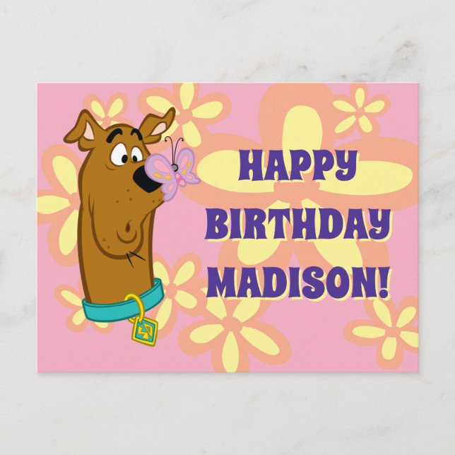 Butterfly On Scooby-Doo's Nose Postcard (Front)