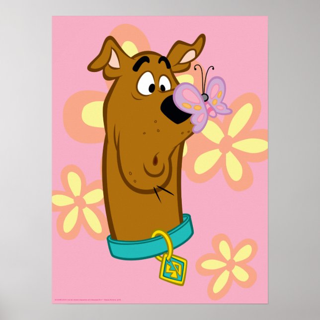 Butterfly On Scooby-Doo's Nose Poster (Front)