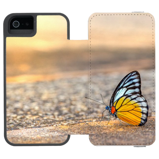 Butterfly on The Beach Incipio iPhone Wallet Case (Folio Open)