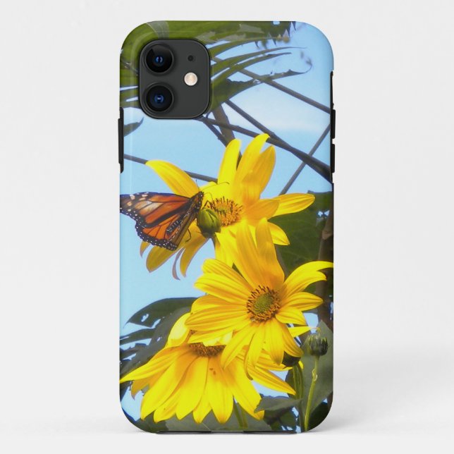 Butterfly on the Sunflower iPhone 5 Case (Back)