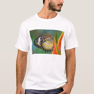 Butterfly on Tropical Flower T-Shirt