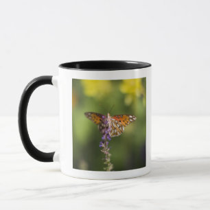 Butterfly on wildflowers mug