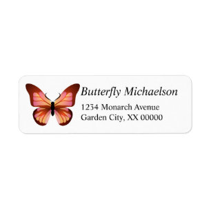Butterfly Orange Pink and Black