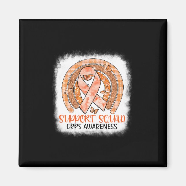 Butterfly Orange Rainbow Support Squad Crps Awaren Magnet (Front)